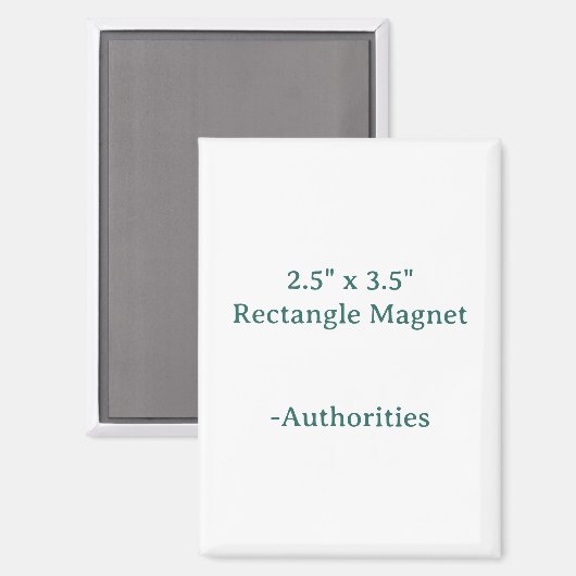 Créez votre propre aimant rectangle de 2,5" x 3,5" (Recto/Verso)