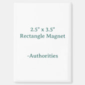 Créez votre propre aimant rectangle de 2,5" x 3,5" (Recto)