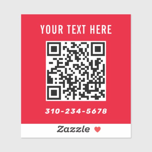 Créez votre propre autocollant de voiture Qr Code (Feuille)