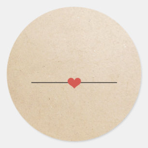 Créez votre propre autocollant rond kraft beige cl