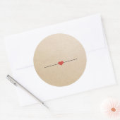 Créez votre propre autocollant rond kraft beige cl (Enveloppe)