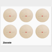 Créez votre propre autocollant rond kraft beige cl (Feuille)
