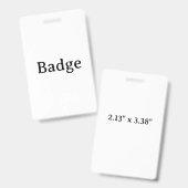 Créez votre propre badge de conception simple pers (Avant & arrière)