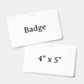 Créez votre propre badge de conception simple pers (Avant & arrière)