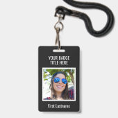 Créez votre propre badge photo et texte (Front with Lanyard)