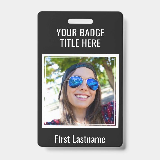 Créez votre propre badge photo et texte (Front)