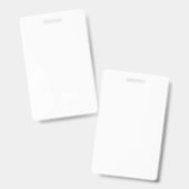 Créez votre propre badge vertical blanc (Avant & arrière)