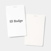 Créez votre propre badge vertical simple en PVC 3" (Avant & arrière)
