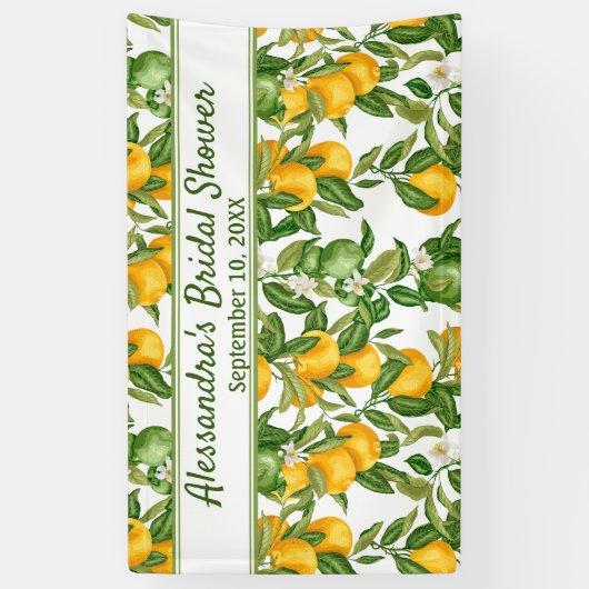 Créez Votre Propre Bannière de Fête Fond de Citron (Vertical)