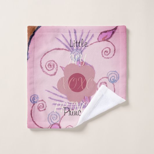 Créez votre propre bébé rose de luxe petite prince (Gant de toilette)