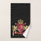 Créez votre propre blason d'armoiries d'or rouge (Serviette à main)