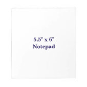 Créez votre propre bloc-notes 5,5" x 6" (Devant)