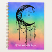 Créez votre propre boho Mandala Moon Silhouette (Devant)