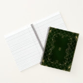 Créez votre propre cahier vert foncé forêt doré (Intérieur)