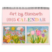 Créez votre propre calendrier artistique rose Mon  (Protection)