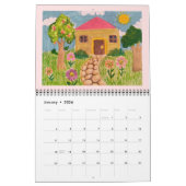 Créez votre propre calendrier artistique rose Mon  (Jan 2026)