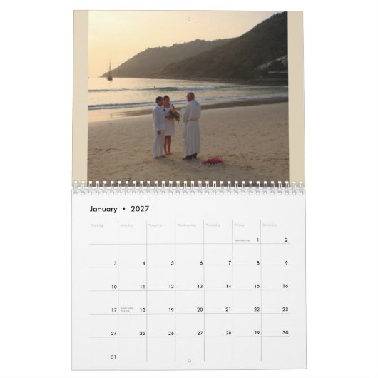 Créez votre propre calendrier d'impression photo p (Jan 2027)