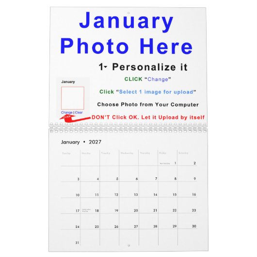 Créez votre propre calendrier en ligne 2015, INSTR (Jan 2027)