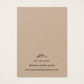 Créez votre propre carte d'affichage Kraft Bijoux (Dos)