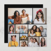 Créez votre propre carte de 10 photos Collage de v (Devant / Derrière)