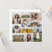 Créez votre propre carte de 10 photos Collage de v (Devant/Arrière en situation)