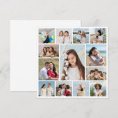 Créez votre propre carte de 13 photos Collage (Devant / Derrière)