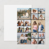 Créez votre propre carte de 15 photos Collage de v (Devant / Derrière)