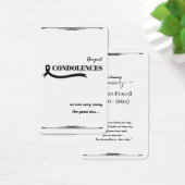 Créez votre propre carte de condoléances simple 3, (Bureau)