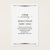Créez votre propre carte de condoléances simple 3, (Dos)