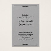 Créez votre propre carte de condoléances simple 3, (Dos)