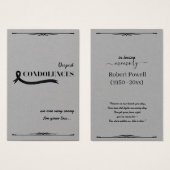 Créez votre propre carte de condoléances simple 3, (Devant & derrière)