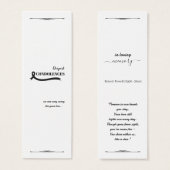 Créez votre propre carte de condoléances simple 3, (Devant & derrière)