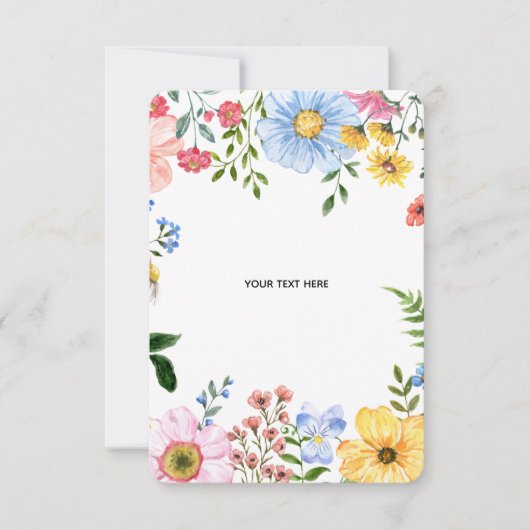 Créez votre propre carte de réponse florale (Devant)