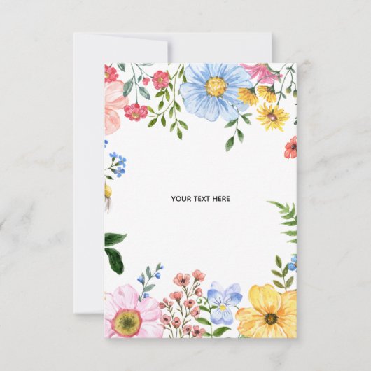 Créez votre propre carte de réponse florale (Devant)