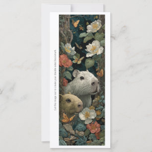 Créez votre propre carte de signet Capybaras Roses