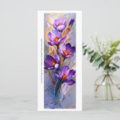 Créez votre propre carte de Signet Crocus violets (Debout devant)