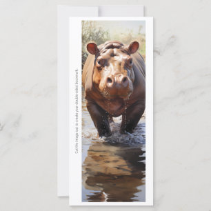 Créez votre propre carte de signet d'hippopotame s