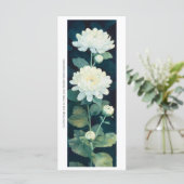 Créez votre propre carte de Signet d'oeillets blan (Debout devant)