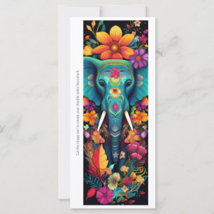 Créez votre propre carte de signet éléphant bleu f