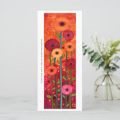 Créez votre propre carte de Signet Gerberas peinte (Debout devant)