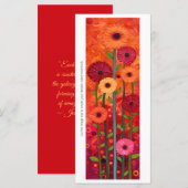 Créez votre propre carte de Signet Gerberas peinte (Devant / Derrière)