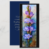 Créez votre propre carte de Signet Gladiolus Peint (Devant / Derrière)