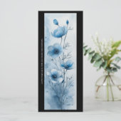 Créez votre propre carte de Signet Jolie Fleurs bl (Debout devant)