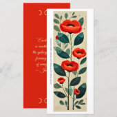 Créez votre propre carte de Signet Painted Red Pop (Devant / Derrière)