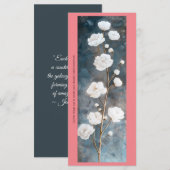 Créez votre propre carte de Signet Roses Blanches (Devant / Derrière)