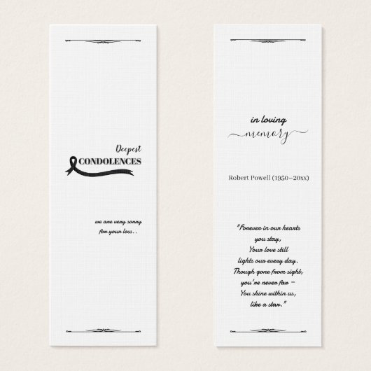 Créez votre propre carte de sympathie simple 3,0" (Devant & derrière)