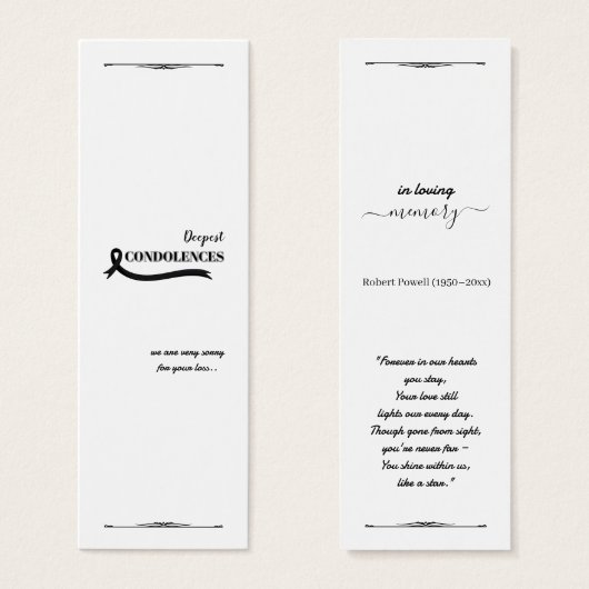 Créez votre propre carte de sympathie simple 3,0" (Devant & derrière)