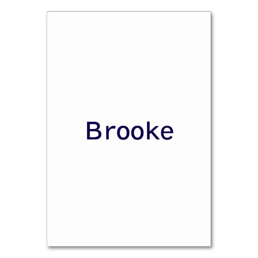 Créez votre propre carte de table (Par défaut)