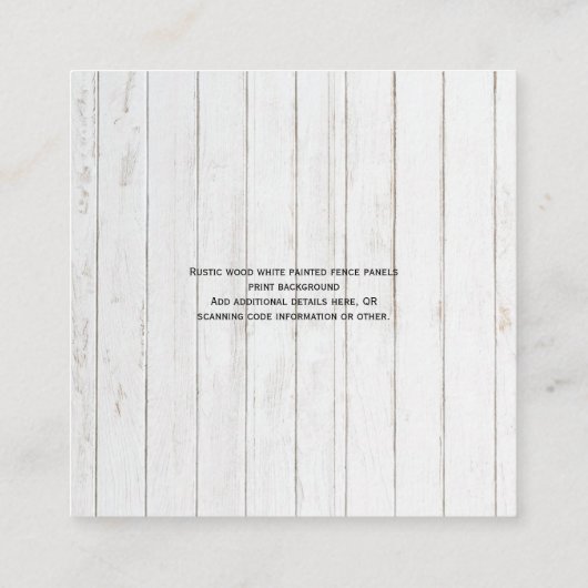 Créez votre propre carte de visite avec code QR -  (Dos)