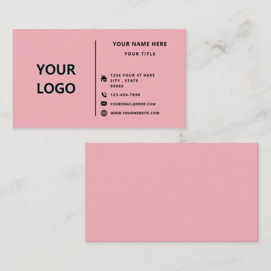 Créez votre propre Carte de visite de couleurs per (Devant / Derrière)